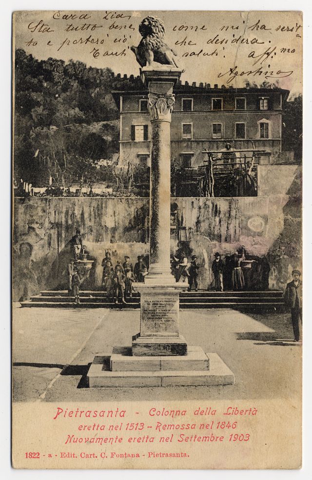 FFC025572 PIETRASANTA - COLONNA DELLA LIBERTA' ERETTA NEL...
