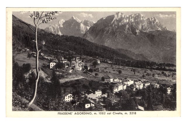 FFC033255 Frassanè (Voltago Agordino) - Veduta col Civett...