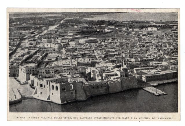 FFC034317 TRIPOLI-VEDUTA PARZIALE DELLA CITTA', COL CASTE...