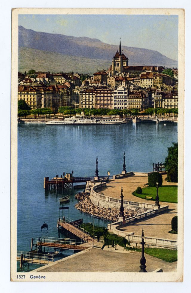 FFC037817 GENEVE VEDUTA PANORAMICA DEL LAGO