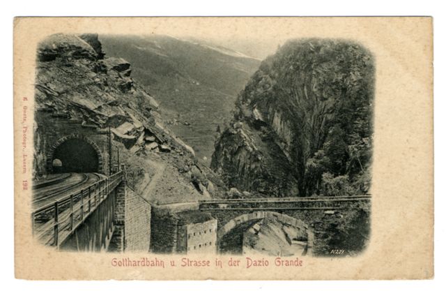 FFC037844 GOTTHARDBAHN U. STRASSE IN DER DAZIO GRANDE VED...