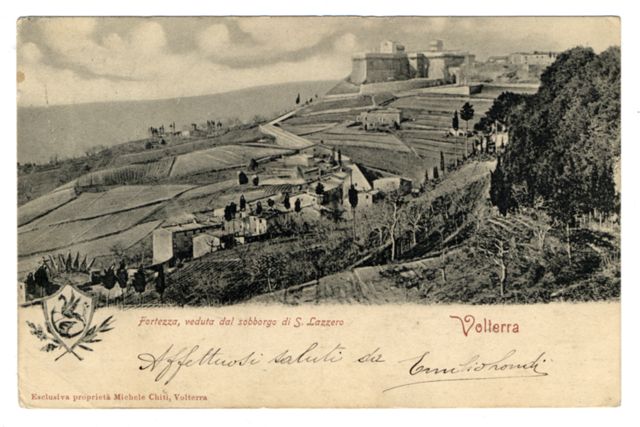 FFC039925 VOLTERRA- FORTEZZA, VEDUTA DAL SOBBORGO DI S.LA...
