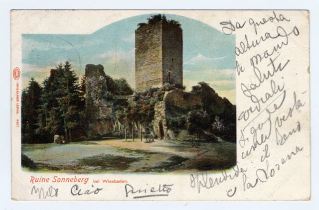 FFC041441 RUINE SONNEBERG BEI WIESBADEN VEDUTA DELLE ROVINE