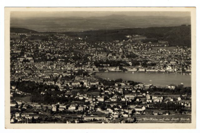 FFC041652 BLICK VOM UTO KULM AUF DIE STADT ZURICH VEDUTA...