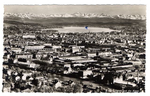FFC041767 ZURICH UND DIE ALPEN - Veduta PANORAMICA DI ZUR...