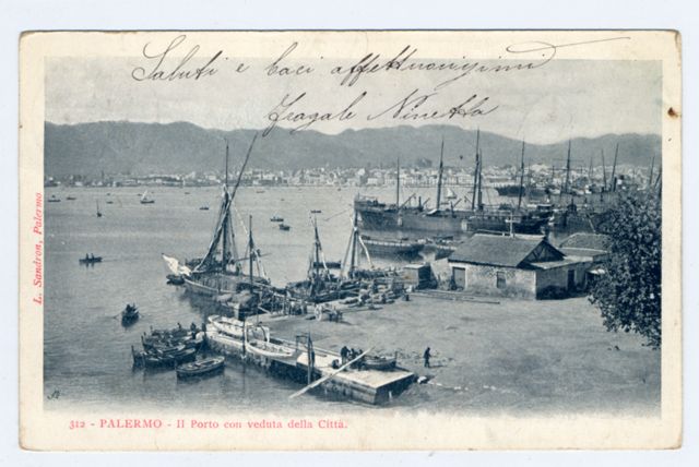 FFC044979 PALERMO- IL PORTO CON VEDUTA DELLA CITTA
